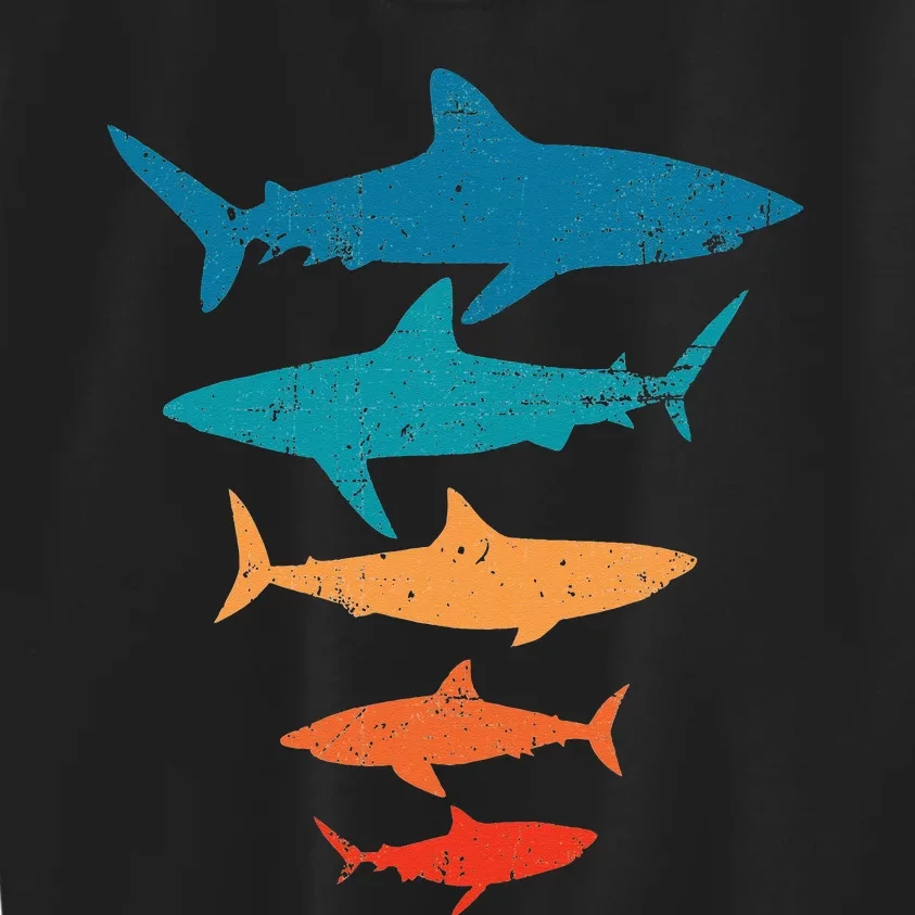 retro Shark Lover Gift Shark animal Kids Sweatshirt