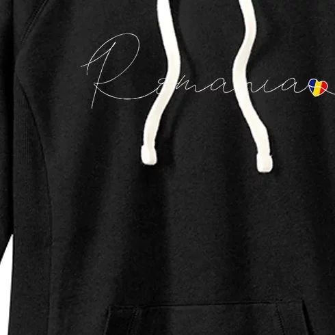 RomâNia Simple Love Romanian Flag Heart On Romania Women's Fleece Hoodie