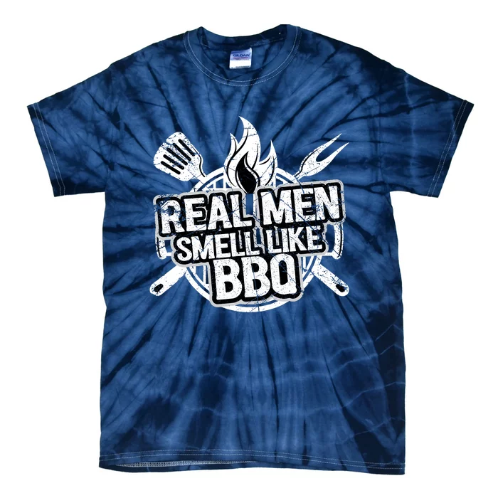 Real Smell Like Bbq For Barbecue Smoker Grill Tie-Dye T-Shirt