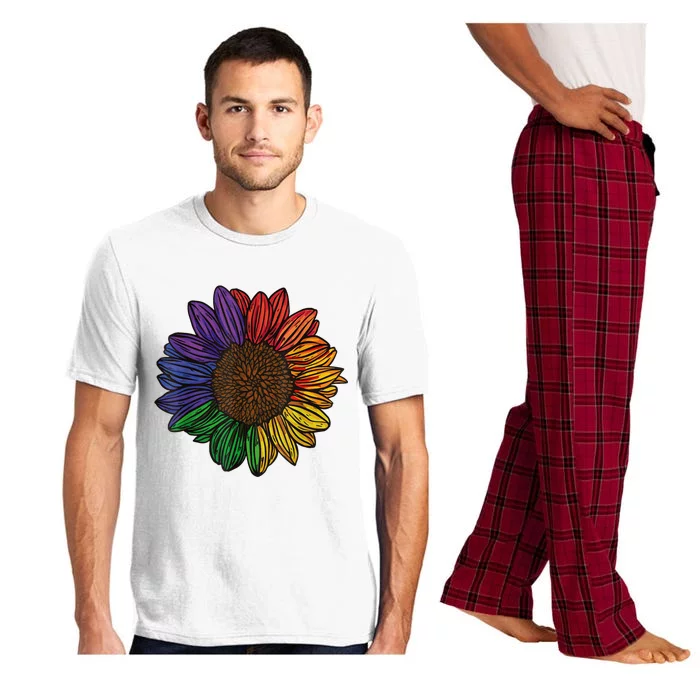 Rainbow Sunflower LGBTQ Flag Pride Month Pajama Set