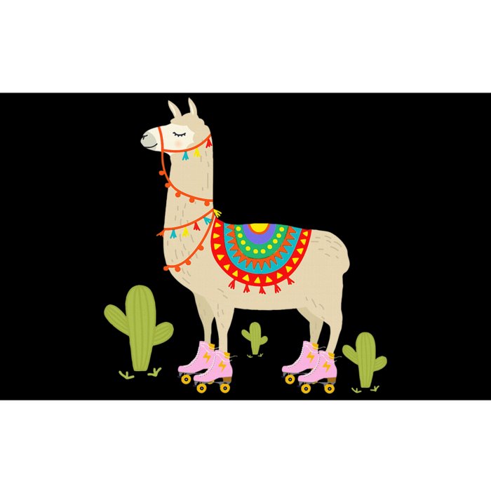 Roller Skating Llama Retro Roller Skater Animal Bumper Sticker