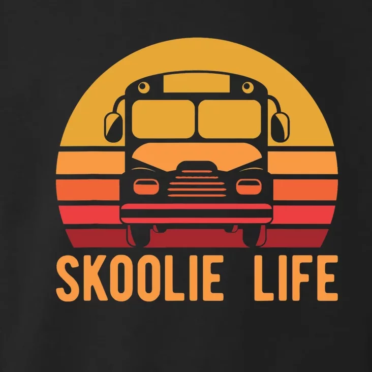 Retro Skoolie Life Converted School Bus Home Lifestyle Toddler Hoodie