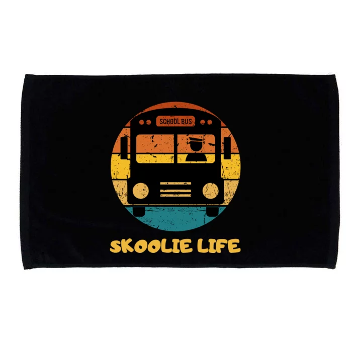 Retro Skoolie Life Converted School Bus Home Lifestyle Microfiber Hand Towel