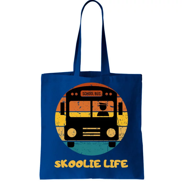 Retro Skoolie Life Converted School Bus Home Lifestyle Tote Bag