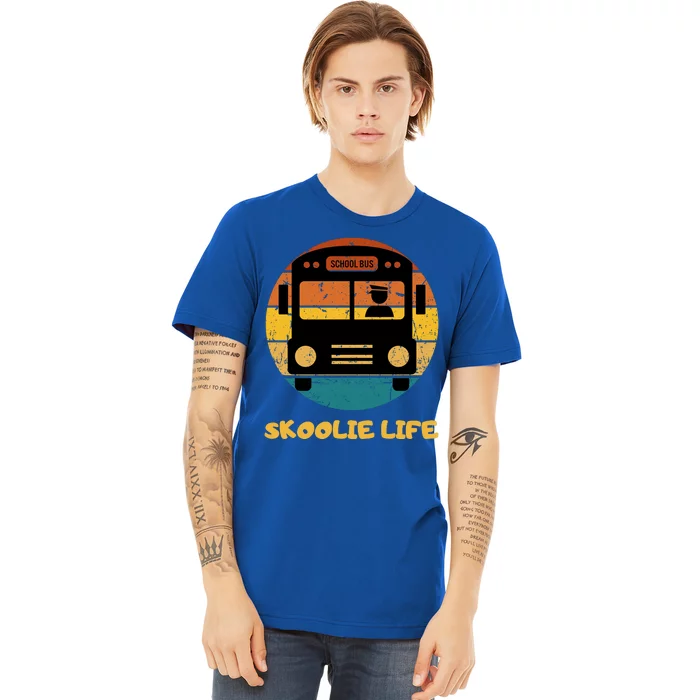 Retro Skoolie Life Converted School Bus Home Lifestyle Premium T-Shirt