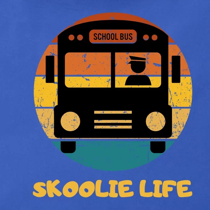 Retro Skoolie Life Converted School Bus Home Lifestyle Zip Tote Bag