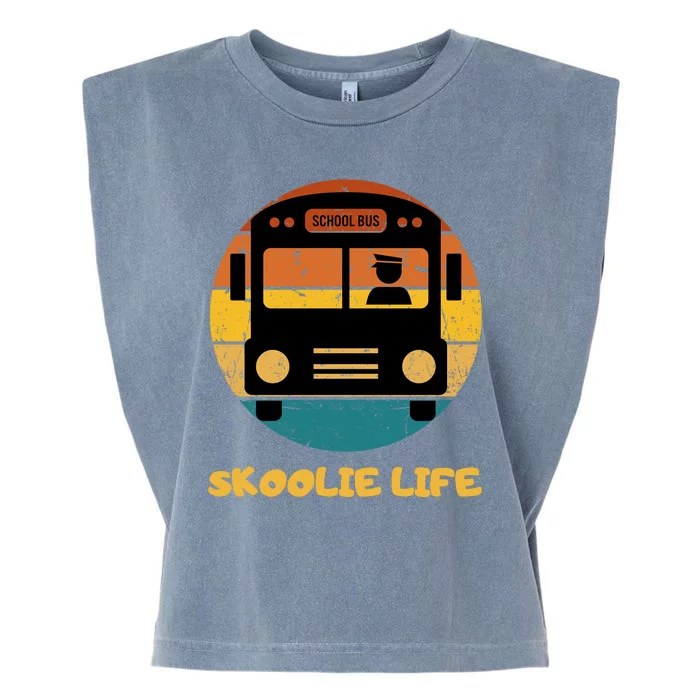 Retro Skoolie Life Converted School Bus Home Lifestyle Garment-Dyed Women's Muscle Tee