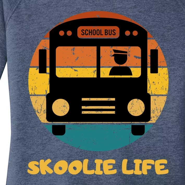 Retro Skoolie Life Converted School Bus Home Lifestyle Women's Perfect Tri Tunic Long Sleeve Shirt