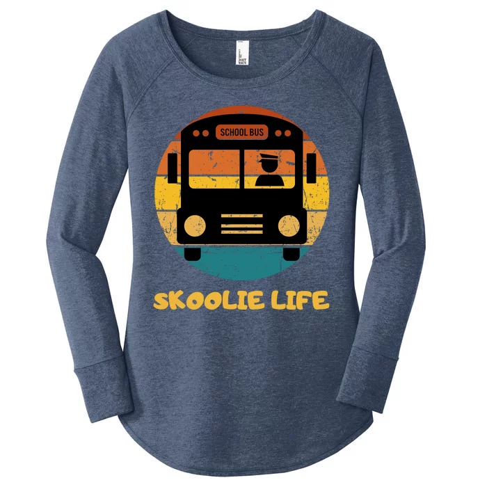 Retro Skoolie Life Converted School Bus Home Lifestyle Women's Perfect Tri Tunic Long Sleeve Shirt