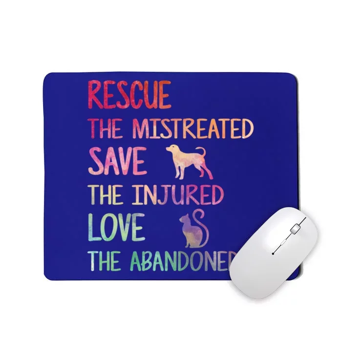 RESCUE SAVE LOVE PET Funny Animal Shelter Volunteer Gifts Mousepad