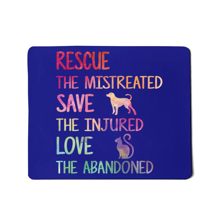 RESCUE SAVE LOVE PET Funny Animal Shelter Volunteer Gifts Mousepad