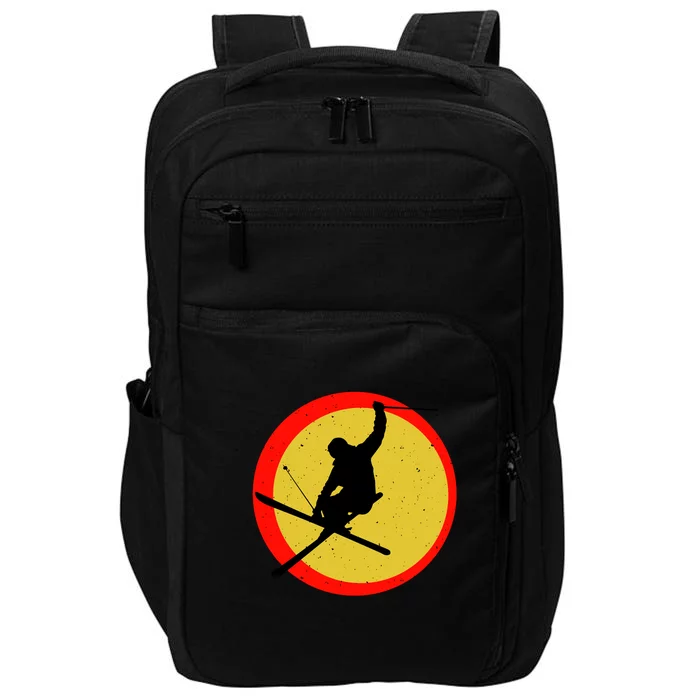 Retro Skiing Logo Impact Tech Backpack