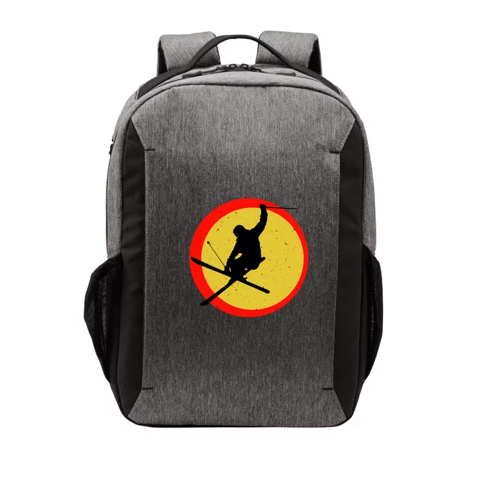 Retro Skiing Logo Vector Backpack