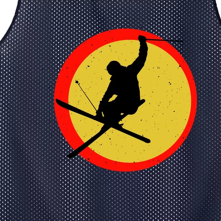 Retro Skiing Logo Mesh Reversible Basketball Jersey Tank