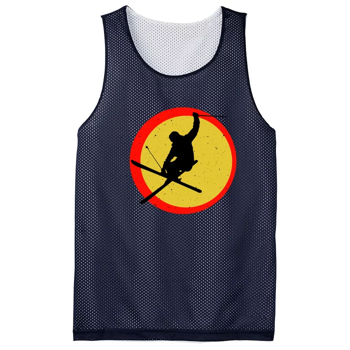 Retro Skiing Logo Mesh Reversible Basketball Jersey Tank