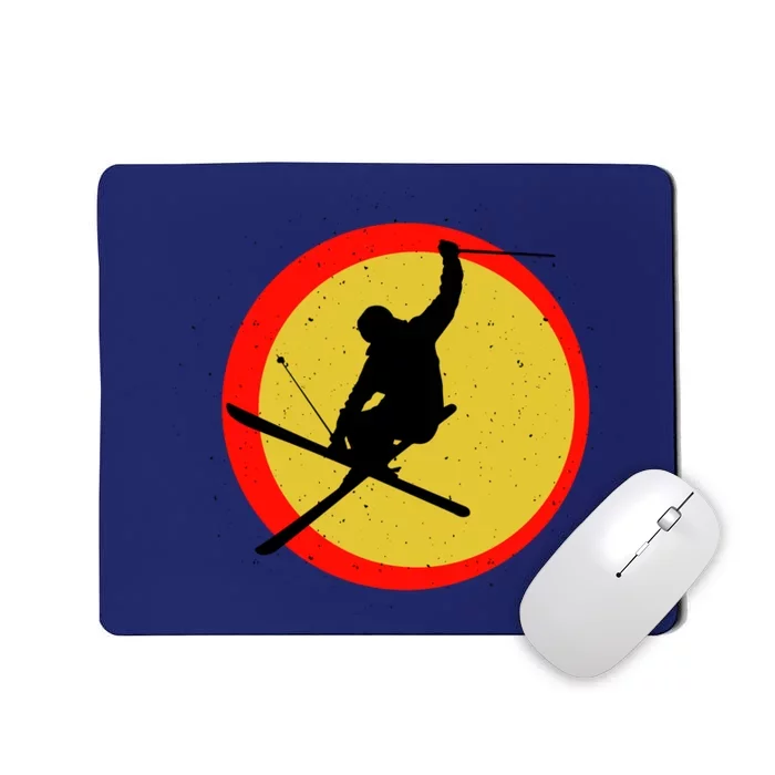 Retro Skiing Logo Mousepad