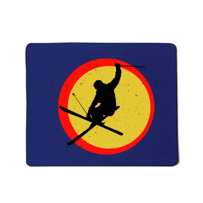 Retro Skiing Logo Mousepad