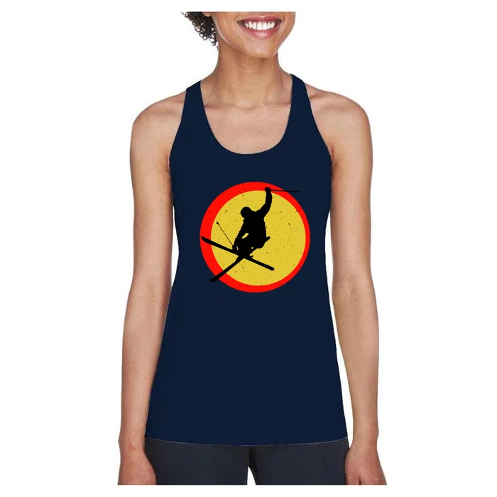 Retro Skiing Logo Women's Racerback Tank