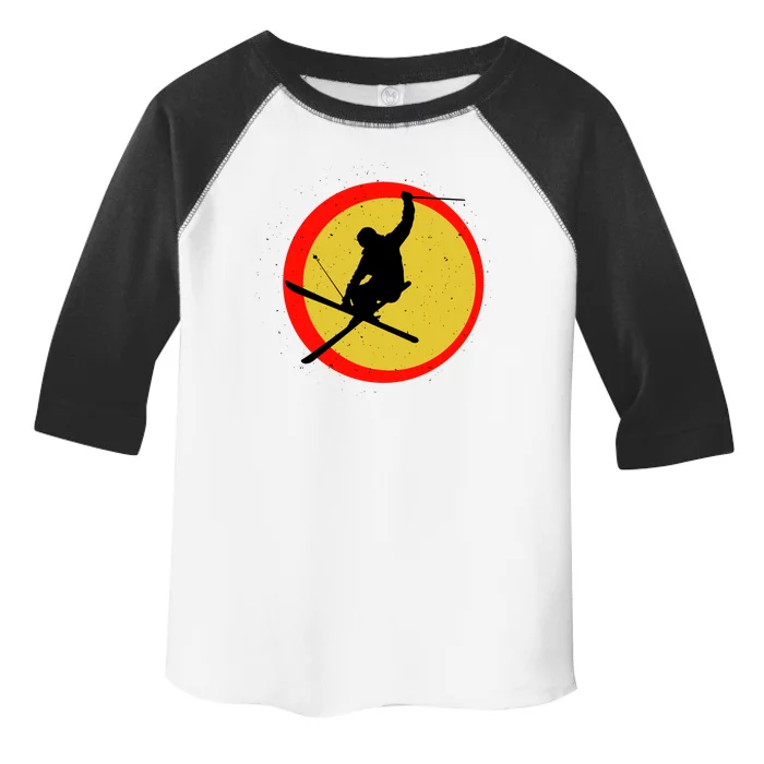 Retro Skiing Logo Toddler Fine Jersey T-Shirt