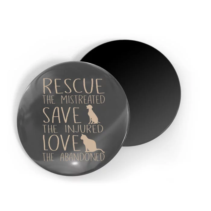 Rescue Save Love Cute Animal Rescue Dog Cat Lovers Magnet