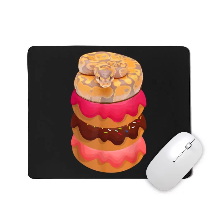 Reptile Snake Lovers Ball Python With Doughnuts Mousepad