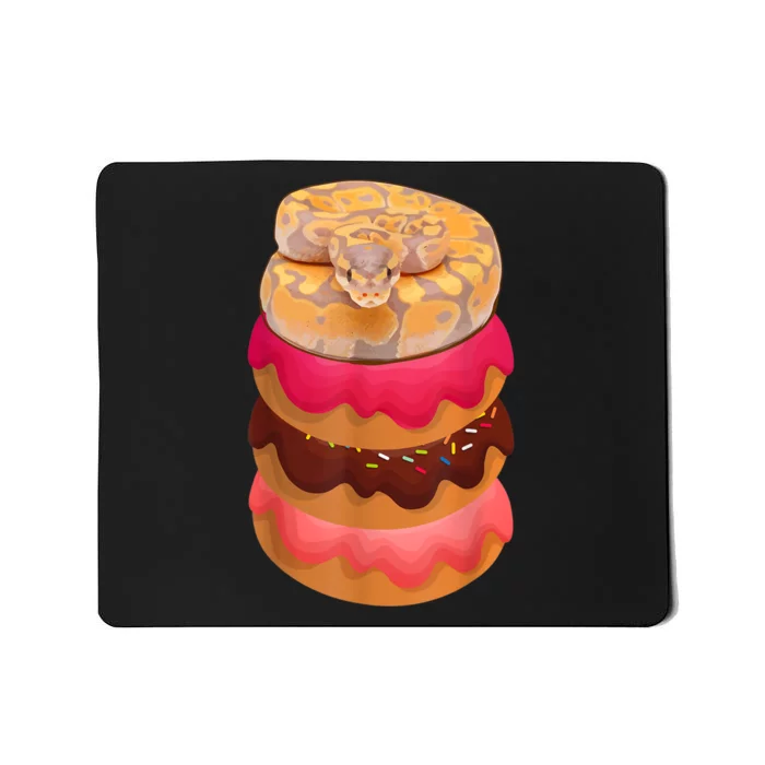 Reptile Snake Lovers Ball Python With Doughnuts Mousepad