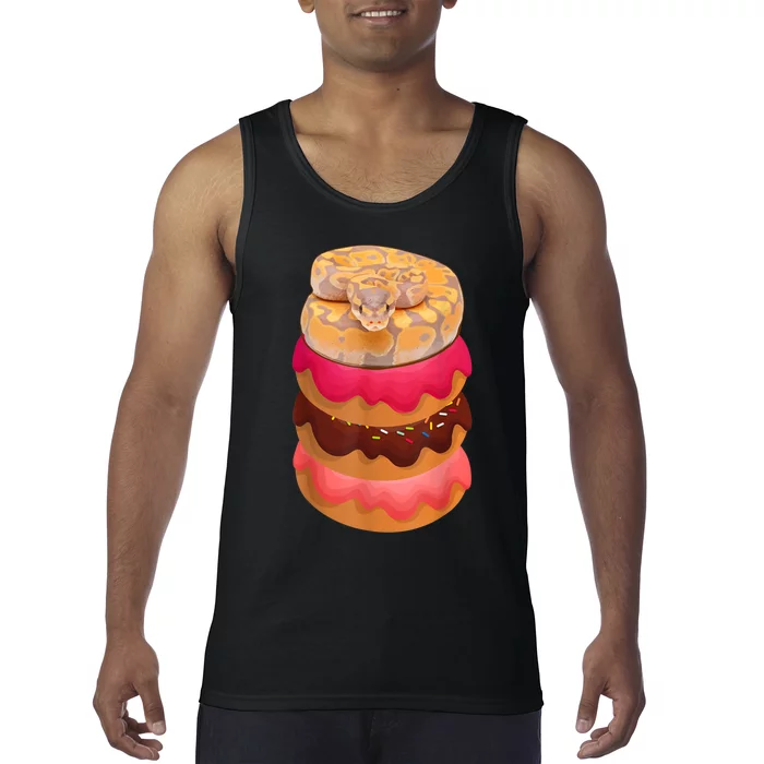 Reptile Snake Lovers Ball Python With Doughnuts Tank Top