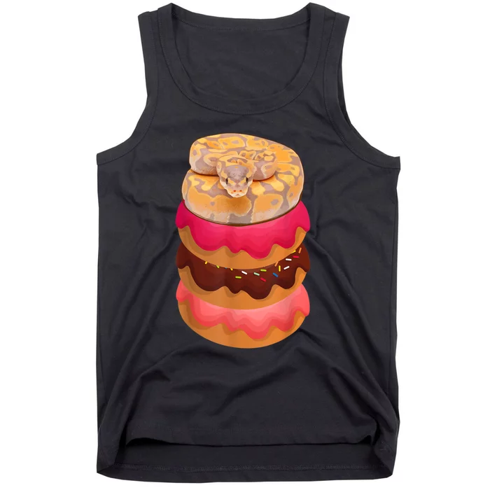 Reptile Snake Lovers Ball Python With Doughnuts Tank Top