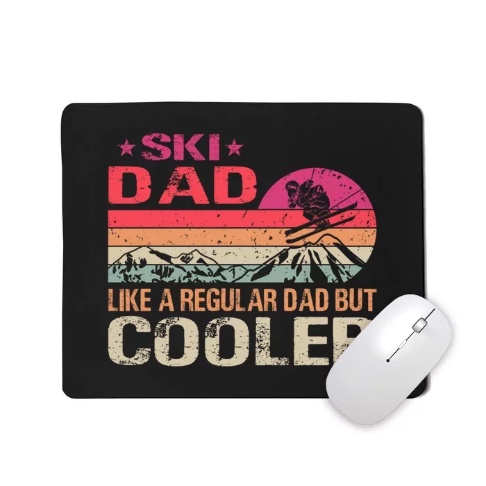 Retro Skiing Lover Outdoors Mountains Gift For Skiers Mousepad