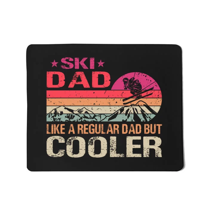 Retro Skiing Lover Outdoors Mountains Gift For Skiers Mousepad