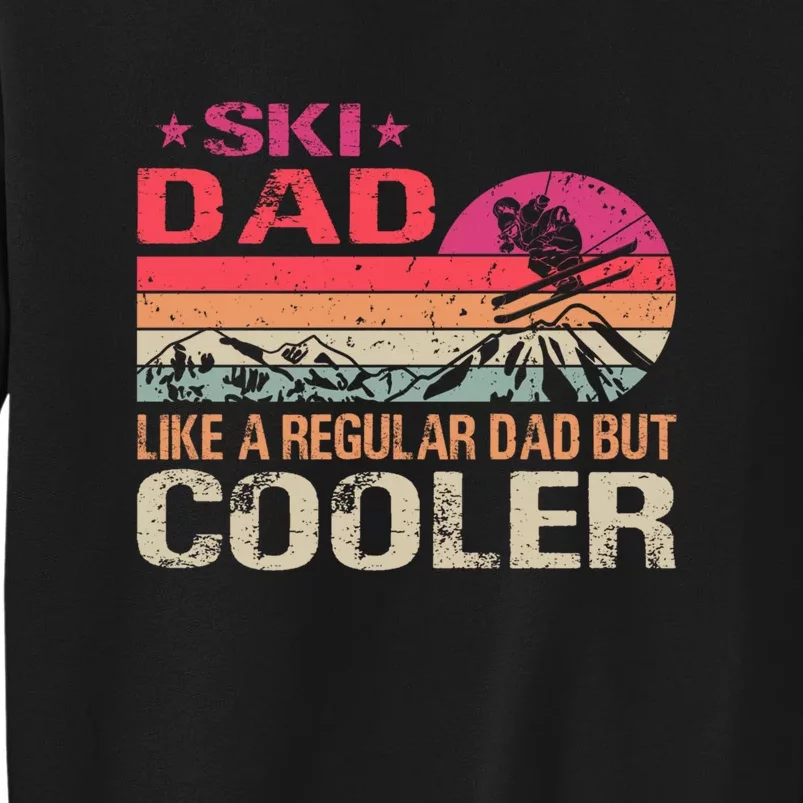 Retro Skiing Lover Outdoors Mountains Gift For Skiers Tall Sweatshirt