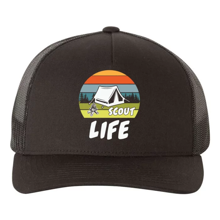 Retro Scout Life Scouting Lovers Funny Camper Gift Camping Lover Yupoong Adult 5-Panel Trucker Hat