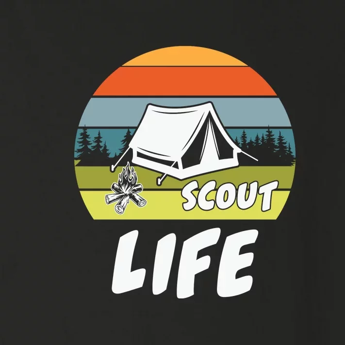 Retro Scout Life Scouting Lovers Funny Camper Gift Camping Lover Toddler Long Sleeve Shirt