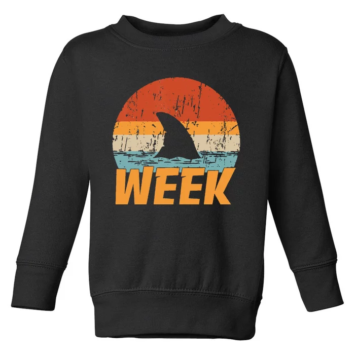 Retro Shark Lover Ocean Toddler Sweatshirt