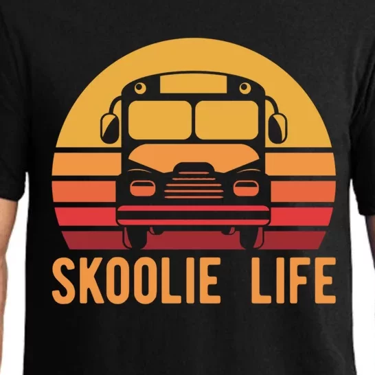 Retro Skoolie Life Converted School Bus Home Lifestyle Funny Gift Pajama Set