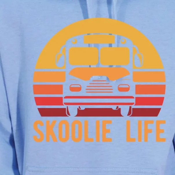 Retro Skoolie Life Converted School Bus Home Lifestyle Funny Gift Unisex Surf Hoodie