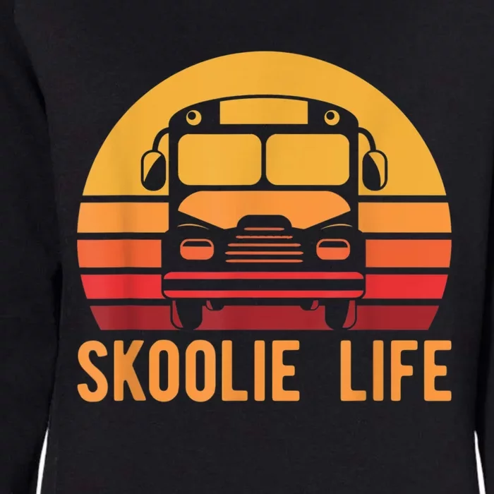 Retro Skoolie Life Converted School Bus Home Lifestyle Womens California Wash Sweatshirt