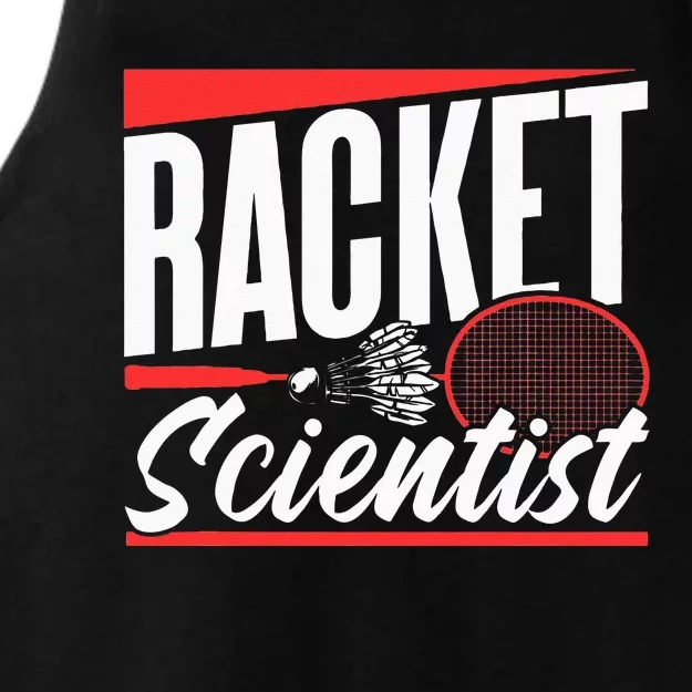 Racket Scientist Lover Badminton Match Player Team Ladies Tri-Blend Wicking Tank