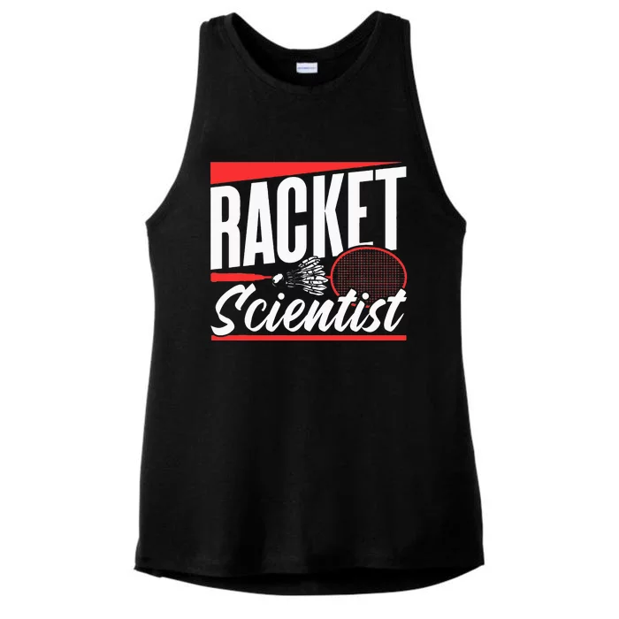 Racket Scientist Lover Badminton Match Player Team Ladies Tri-Blend Wicking Tank