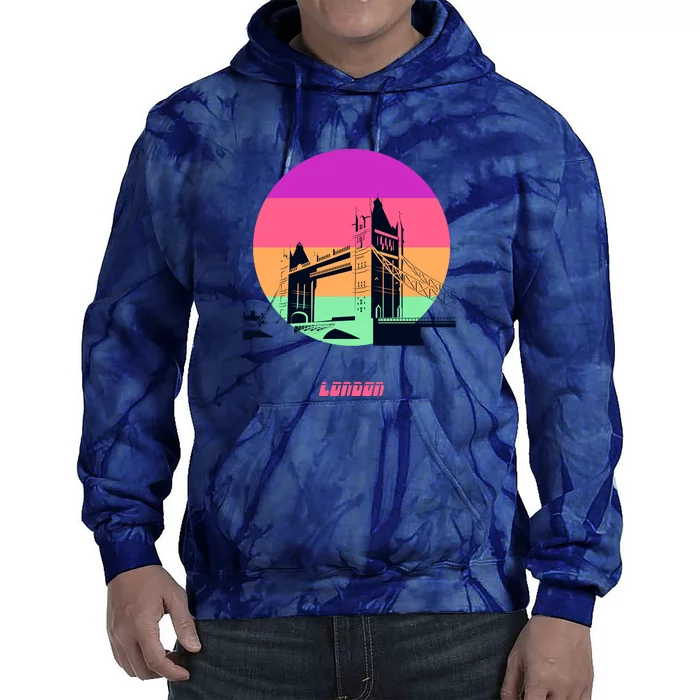 Retro Sun London Bridge Tie Dye Hoodie