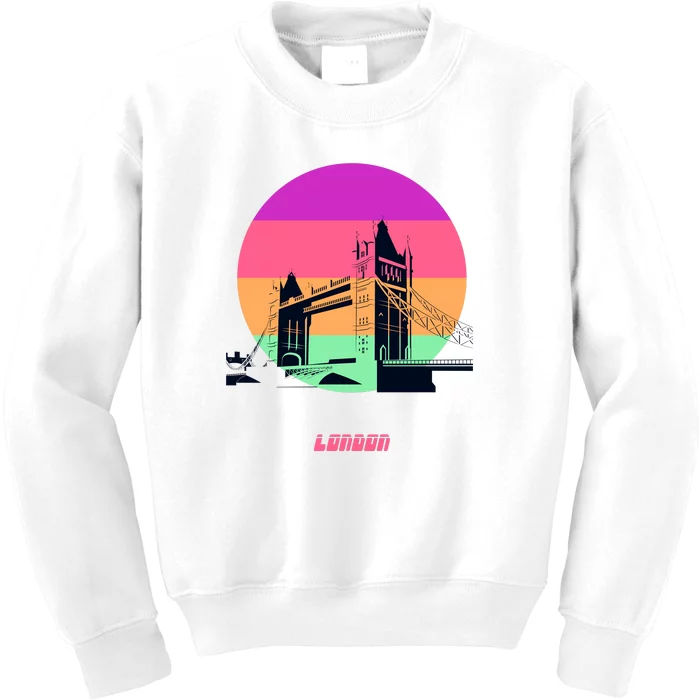 Retro Sun London Bridge Kids Sweatshirt