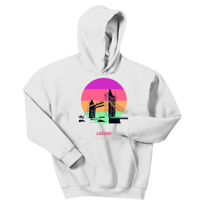 Retro Sun London Bridge Kids Hoodie