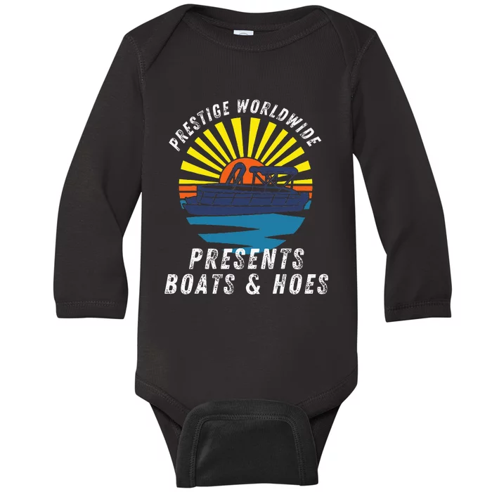 Retro Style Lover Prestige Worldwide Boats And Hoes Baby Long Sleeve Bodysuit