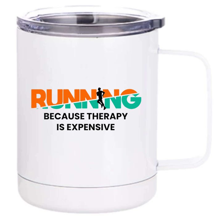 Running Sports Marathon Sprinting Funny Running Front & Back 12oz Stainless Steel Tumbler Cup