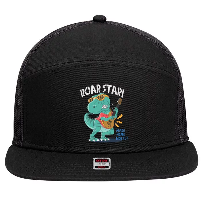 Roar Star Make Some Noise Cute 7 Panel Mesh Trucker Snapback Hat