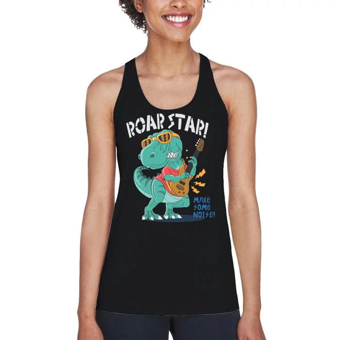 Roar Star Make Some Noise Cute Women's Racerback Tank