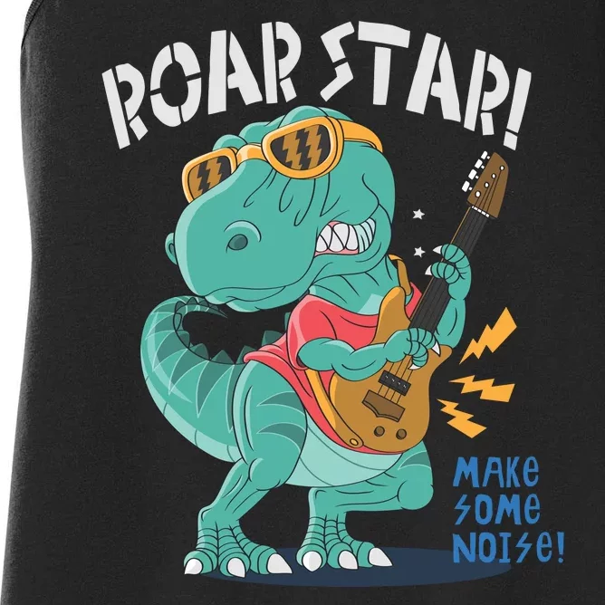 Roar Star Make Some Noise Cute Women's Racerback Tank