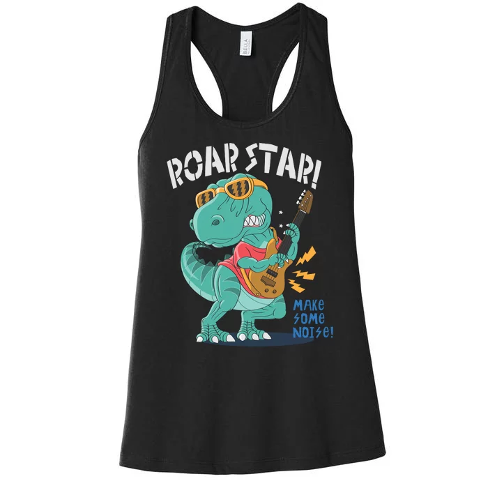 Roar Star Make Some Noise Cute Women's Racerback Tank