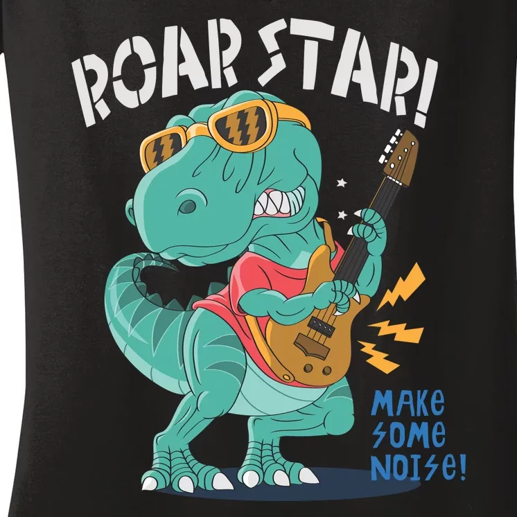 Roar Star Make Some Noise Cute Women's V-Neck T-Shirt