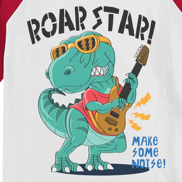 Roar Star Make Some Noise Cute Kids Colorblock Raglan Jersey